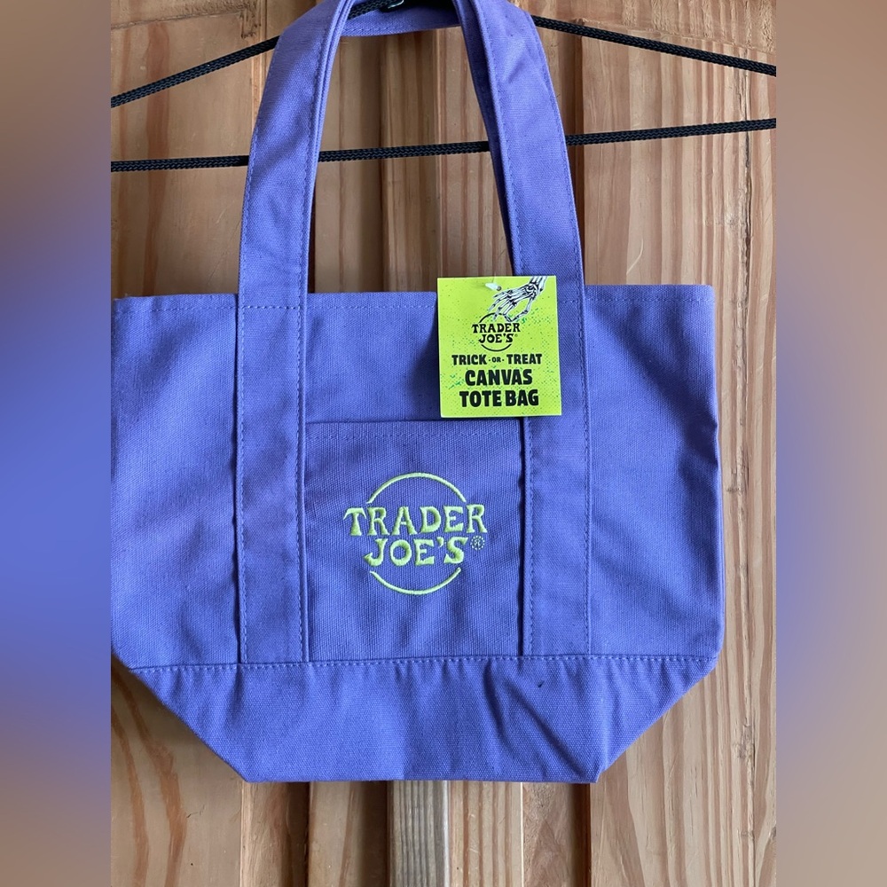 Trader Joe's Purple Mini Tote Bag NWT